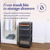 image:imageHOMZ Drawer Tower 4Tier Storage Cart with Removable Wheels Black FrameBlack