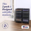 image:imageHOMZ Drawer Tower 4Tier Storage Cart with Removable Wheels Black FrameBlack
