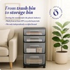 image:imageHOMZ Drawer Tower 4Tier Storage Cart with Removable Wheels Black FrameClearBlack