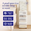 image:imageHOMZ Drawer Tower 4Tier Storage Cart with Removable Wheels Black FrameWhite