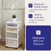 image:imageHOMZ Drawer Tower 4Tier Storage Cart with Removable Wheels Black FrameWhite