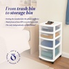 image:imageHOMZ Drawer Tower 4Tier Storage Cart with Removable Wheels Black FrameWhite