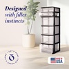 image:imageHOMZ Drawer Tower 6Tier Storage for Home Organization Black Frame1
