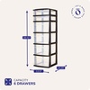 image:imageHOMZ Drawer Tower 6Tier Storage for Home Organization Black Frame1