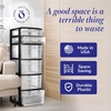 image:imageHOMZ Drawer Tower 6Tier Storage for Home Organization Black Frame1