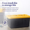 image:imageHOMZ Durabilt Plastic Storage Bins with Lids 27 Gal BlackYellow 2 PackBlack