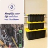 image:imageHOMZ Durabilt Plastic Storage Bins with Lids 27 Gal BlackYellow 2 PackBlack