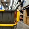 image:imageHOMZ Durabilt Plastic Storage Bins with Lids 27 Gal BlackYellow 2 PackBlack BaseYellow Lid
