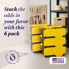 image:imageHOMZ Durabilt Plastic Storage Bins with Lids 27 Gal BlackYellow 2 PackBlack BaseYellow Lid