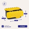 image:imageHOMZ Durabilt Plastic Storage Bins with Lids 27 Gal BlackYellow 2 PackBlack BaseYellow Lid
