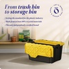 image:imageHOMZ Durabilt Plastic Storage Bins with Lids 27 Gal BlackYellow 2 PackBlack BaseYellow Lid