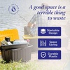 image:imageHOMZ Durabilt Plastic Storage Bins with Lids 27 Gal BlackYellow 2 PackBlack BaseYellow Lid