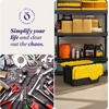 image:imageHOMZ Durabilt Plastic Storage Bins with Lids 27 Gal BlackYellow 2 PackBlack BaseYellow Lid