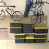 image:imageHOMZ Durabilt Plastic Storage Bins with Lids 27 Gal BlackYellow 2 PackBlack BaseYellow Lid