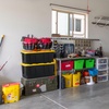 image:imageHOMZ Durabilt Plastic Storage Bins with Lids 27 Gal BlackYellow 2 PackBlack BaseYellow Lid