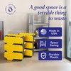 image:imageHOMZ Durabilt Plastic Storage Bins with Lids 27 Gal BlackYellow 2 PackBlack BaseYellow Lid
