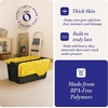 image:imageHOMZ Durabilt Plastic Storage Bins with Lids 27 Gal BlackYellow 2 PackBlack BaseYellow Lid
