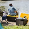 image:imageHOMZ Durabilt Plastic Storage Bins with Lids 27 Gal BlackYellow 2 PackBlack BaseYellow Lid
