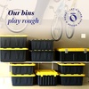 image:imageHOMZ Durabilt Plastic Storage Bins with Lids 27 Gal BlackYellow 2 PackBlack BaseYellow Lid