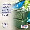 image:imageHOMZ Durabilt Plastic Storage Bins with Lids 27 Gal BlackYellow 2 PackCamo Green