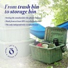 image:imageHOMZ Durabilt Plastic Storage Bins with Lids 27 Gal BlackYellow 2 PackCamo Green