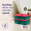 image:imageHOMZ Durabilt Plastic Storage Bins with Lids 27 Gal BlackYellow 2 PackGreen BaseRed Lid