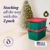 image:imageHOMZ Durabilt Plastic Storage Bins with Lids 27 Gal BlackYellow 2 PackGreen BaseRed Lid
