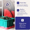 image:imageHOMZ Durabilt Plastic Storage Bins with Lids 27 Gal BlackYellow 2 PackGreen BaseRed Lid