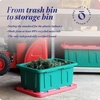 image:imageHOMZ Durabilt Plastic Storage Bins with Lids 27 Gal BlackYellow 2 PackGreen BaseRed Lid