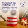 image:imageHOMZ Holiday Storage 24 Clear Plastic Wreath Container Red 3 PackRed