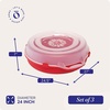 image:imageHOMZ Holiday Storage 24 Clear Plastic Wreath Container Red 3 PackRed