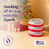 image:imageHOMZ Holiday Storage 24 Clear Plastic Wreath Container Red 3 PackRed