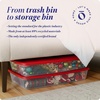 image:imageHOMZ Holiday Tote Plastic Storage Bin with Lid 41 Qt ClearRed 2 Pack2 Pack