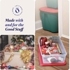 image:imageHOMZ Holiday Tote Plastic Storage Bin with Lid 41 Qt ClearRed 2 Pack2 Pack