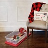 image:imageHOMZ Holiday Tote Plastic Storage Bin with Lid 41 Qt ClearRed 2 Pack41 QT 4 Pack