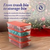 image:imageHOMZ Holiday Tote Plastic Storage Bin with Lid 41 Qt ClearRed 2 Pack41 QT 4 Pack