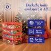 image:imageHOMZ Holiday Tote Plastic Storage Bin with Lid 41 Qt ClearRed 2 Pack41 QT 4 Pack