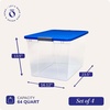 image:imageHOMZ Secure Latch Clear Plastic Storage Organizer Bins 15 Quart 4 PackBlue Lid