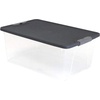 image:imageHOMZ Secure Latch Clear Plastic Storage Organizer Bins 15 Quart 4 PackClear