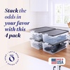 image:imageHOMZ Secure Latch Clear Plastic Storage Organizer Bins 15 Quart 4 PackClear