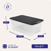image:imageHOMZ Secure Latch Clear Plastic Storage Organizer Bins 15 Quart 4 PackClear