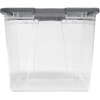 image:imageHOMZ Secure Latch Clear Plastic Storage Organizer Bins 15 Quart 4 PackGray Lid