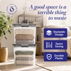 image:imageHOMZ Secure Latch Clear Plastic Storage Organizer Bins 15 Quart 4 PackGray Lid
