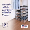 image:imageHOMZ Secure Latch Clear Plastic Storage Organizer Bins 15 Quart 4 PackGray Lid