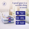image:imageHOMZ Under Bed Clear Plastic Storage Bin wLid 60 Qt Blue Latch 2 PackBlue