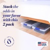 image:imageHOMZ Under Bed Clear Plastic Storage Bin wLid 60 Qt Blue Latch 2 PackBlue