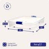 image:imageHOMZ Under Bed Clear Plastic Storage Bin wLid 60 Qt Blue Latch 2 PackBlue