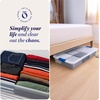 image:imageHOMZ Under Bed Clear Plastic Storage Bin wLid 60 Qt Blue Latch 2 PackBlue