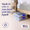 image:imageHOMZ Under Bed Clear Plastic Storage Bin wLid 60 Qt Blue Latch 2 PackBlue