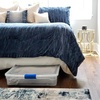 image:imageHOMZ Under Bed Clear Plastic Storage Bin wLid 60 Qt Blue Latch 2 PackBlue